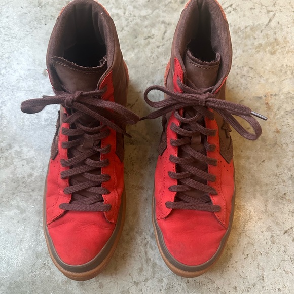 Converse Red and Brown High-Top Sneakers - Picture 6 of 6